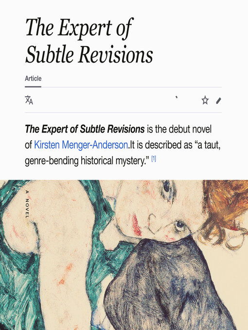 Title details for The Expert of Subtle Revisions by Kirsten Menger-Anderson - Wait list